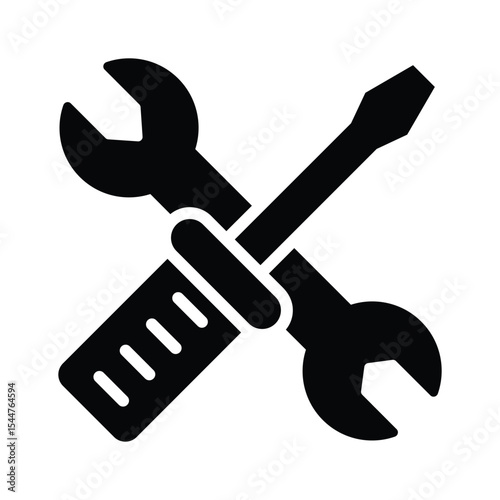 Technical support icon creatively designed in glyph style