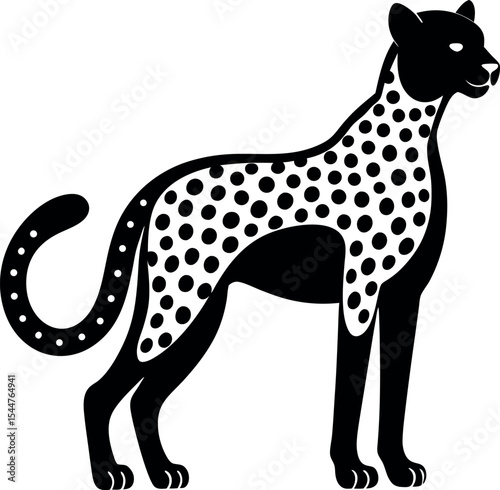 Contrasting Spotted Cheetah Illustration