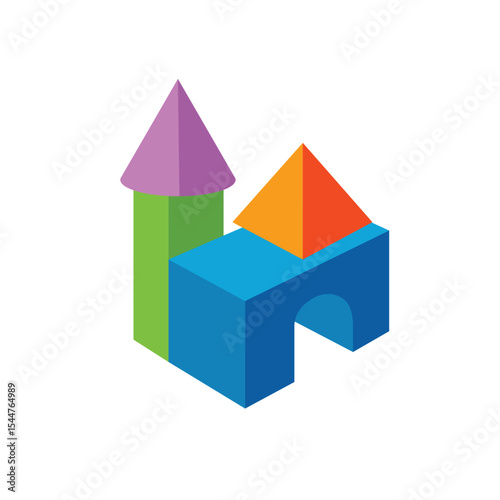 childrens playroom abstract logo modern style