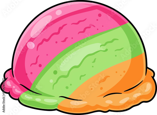 Rainbow Sherbet Cone