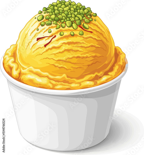 Saffron & Pistachio Ice Cream