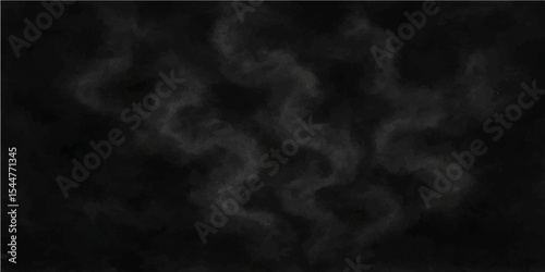 Abstract smoke on a dark black background, resembling a mysterious night sky with hints of colored mist and an explosive, stormy texture