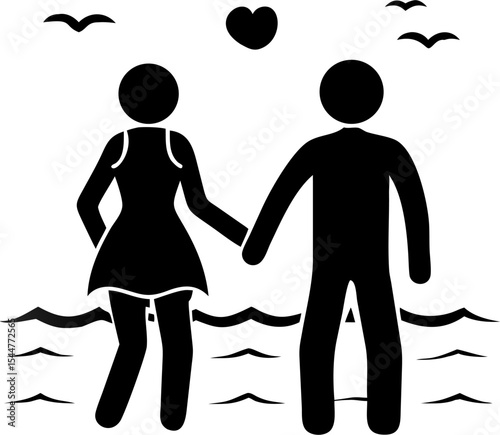 silhouette of a couple