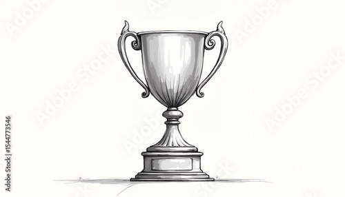 Silver Trophy Illustration