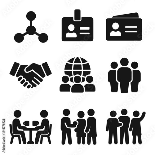 Professional Networking Icons.