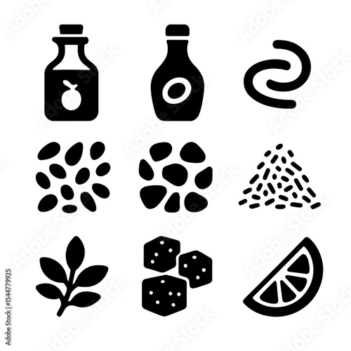 Salad Toppings Icons