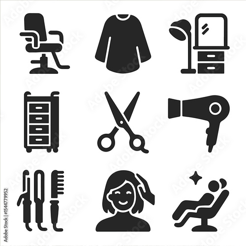 Salon Styling Icons. 