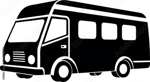 Stylized Illustration of a Camper Van Ready for Adventure Vector 