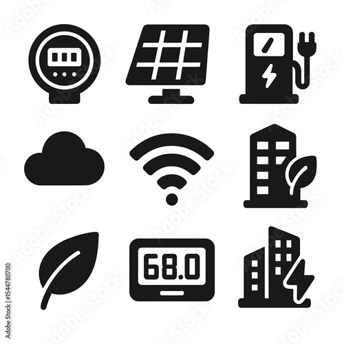 Smart City Energy Icons.