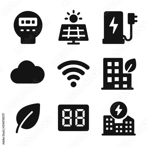 Smart City Energy Icons.