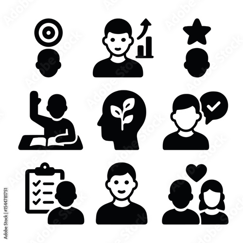Student-Centered Learning Icons.