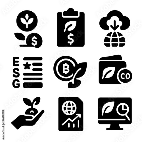 Sustainable Fintech Icons