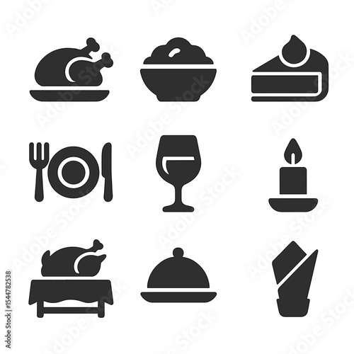 Thanksgiving Table Icons