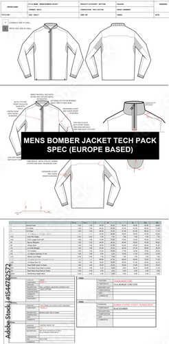 Men's bomber jacket tech pack