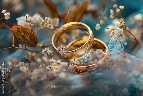 High Definition View of the Special Moment of Exchanging Wedding Rings During the Ceremony