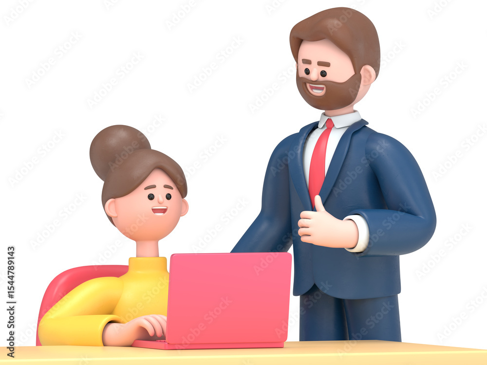 Obraz premium Financial consultation concept. Can use for web banner, infographics, hero images.Transparent Background Mockup.Supports PNG files with transparent backgrounds.