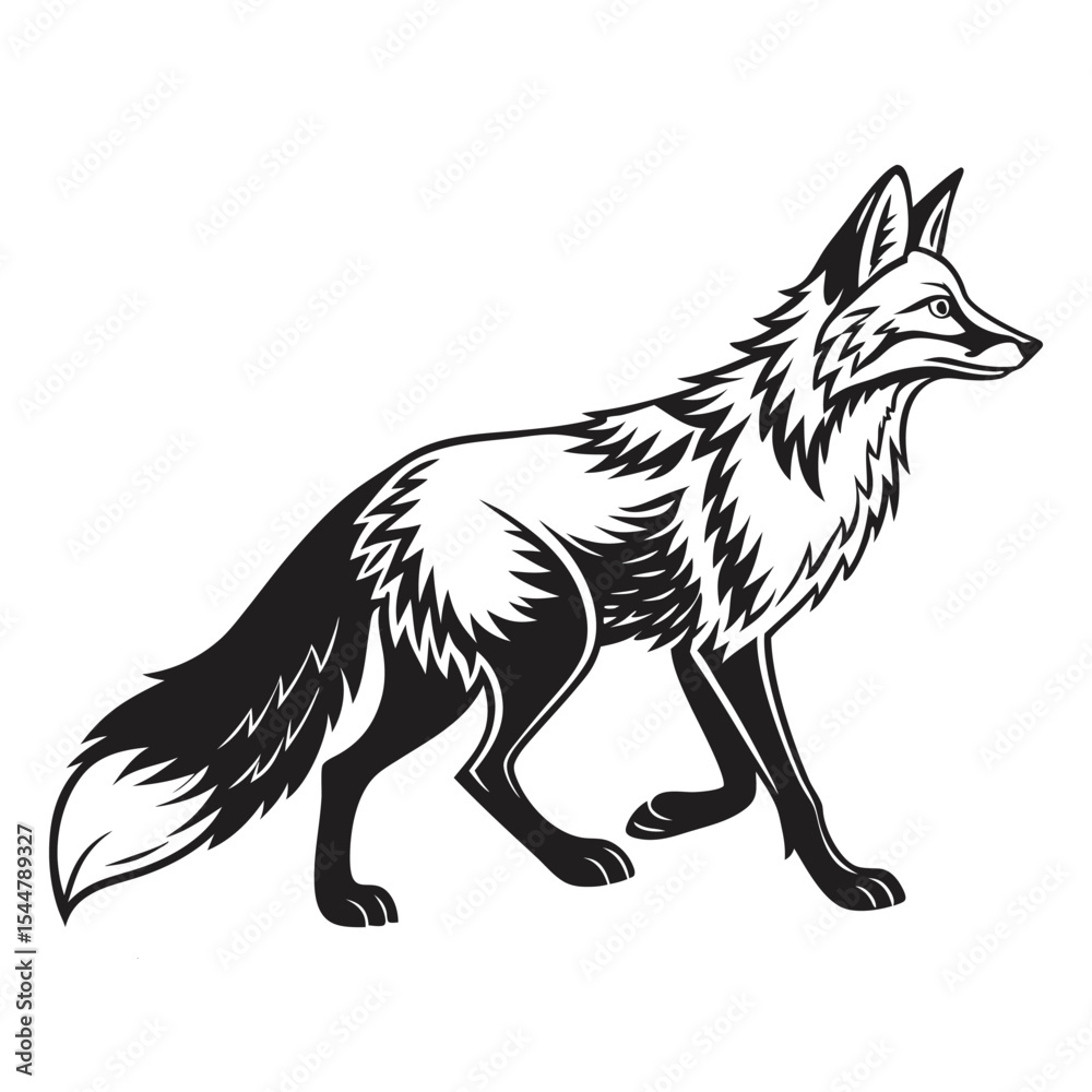 Obraz premium Vector illustration of a fox