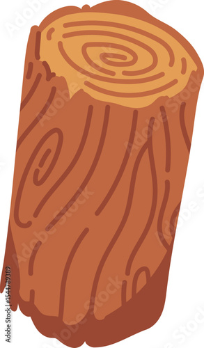 Wooden Stump's Tale: A detailed depiction of a wooden stump, displaying its textured surface, rings, and organic charm, evoking a sense of natural artistry.