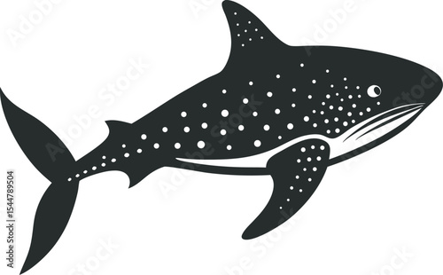 This collection of black and white images features illustrations of sharks, some showing their full bodies in motion and others focusing on their open jaws and sharp teeth
