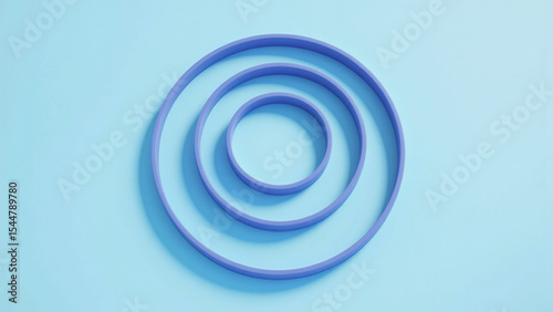 Concentric Purple Circles on Blue Background