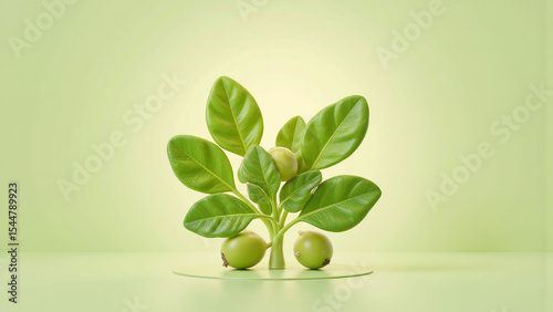 Lush Greenery with Fruit