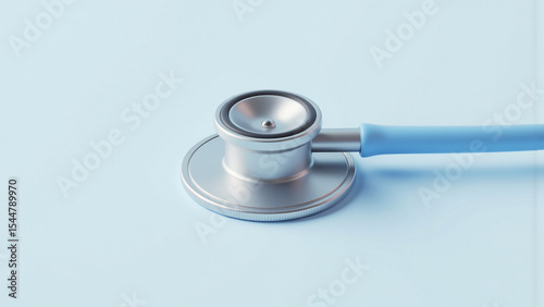 Stethoscope on Blue Background