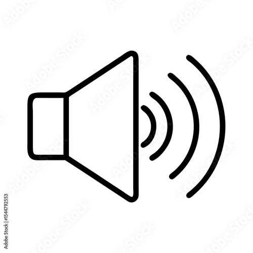 Volume sound icon. Vector illustration on white background.