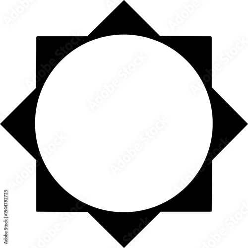 Stylized star icon representing celestial body, light source, astronomy, and cosmic energy in a geometric form.