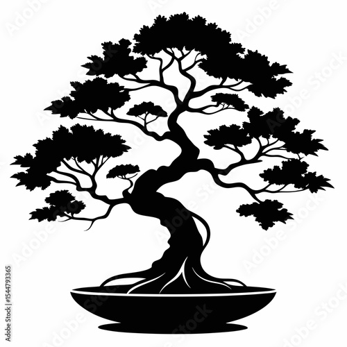 bonsai tree silhouette