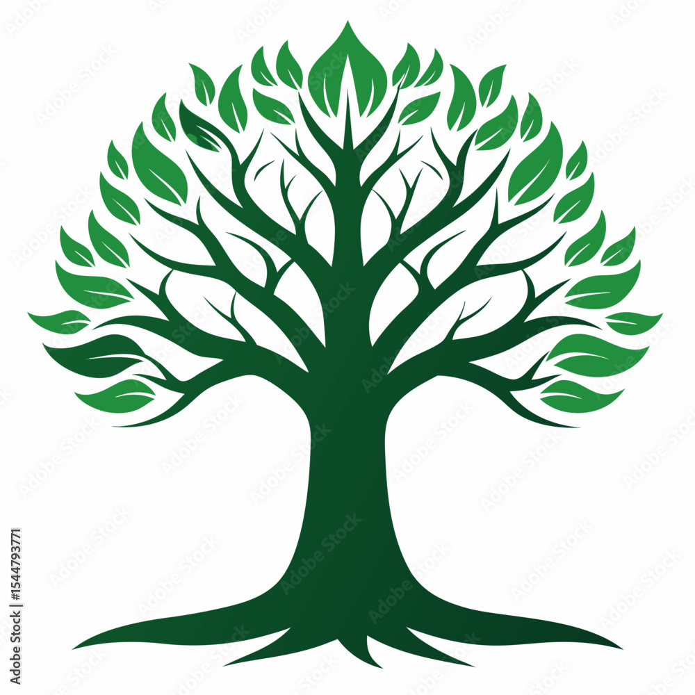 Obraz premium vector tree silhouette
