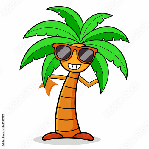tropical island with palm trees