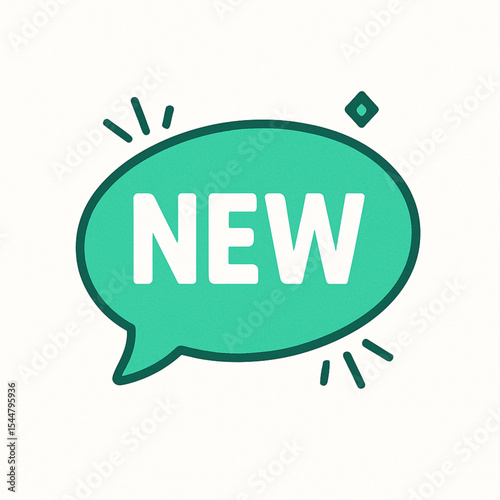 Fresh New Arrival Announcement Green Speech Bubble Graphic