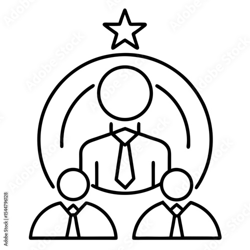 Leadership potential icon vector image can be used for headhunting