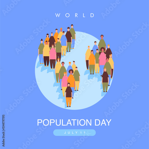 vector world population day poster template