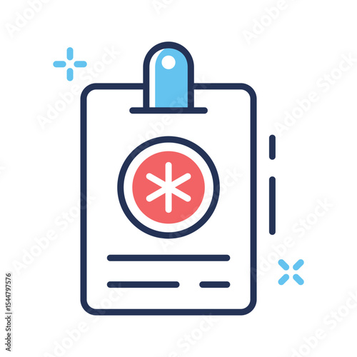 A premium linear icon showing hospital card id