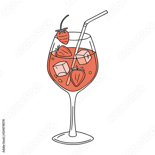 Red wine glass illustration, perfect for a drink, party, or celebration icon
