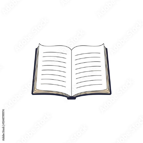 Open Book Illustration: A Simple, Elegant Design