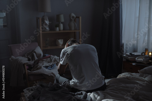 African American man embodies emotional struggle with deep despair