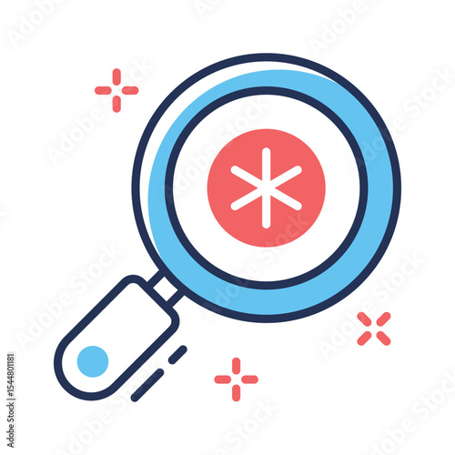 Grab this linear style icon of medical research process