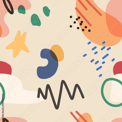 seamless pattern with abstract circles