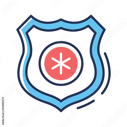 An outline style icon of medical insurance policy