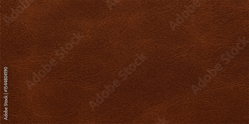 Dark brown leather texture provides a vintage, rough, and natural background pattern