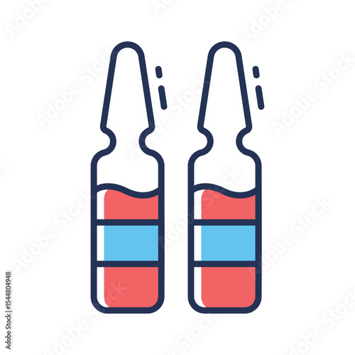 A modern linear icon featuring vials for blood samples