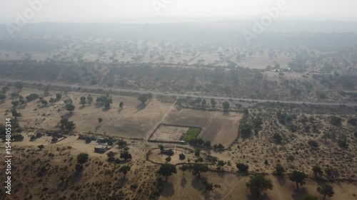 aerial view of a rural landscape of thar 