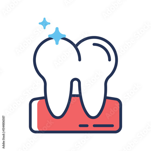 Here is a premium outline icon showing tooth