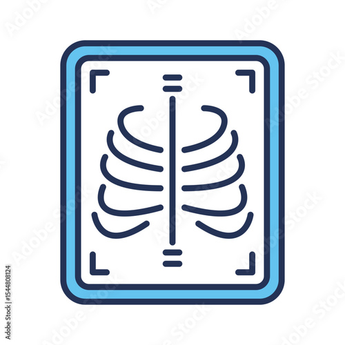 Get a glimpse of this outline icon for ribs xray scan