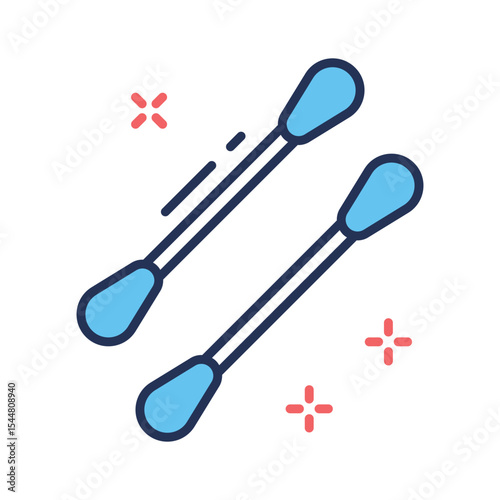 A well crafted linear icon for cotton swabs
