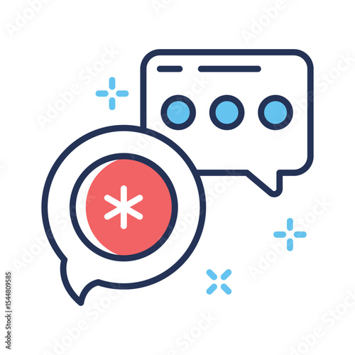 Get a glimpse of this outline icon for medical chat bubble