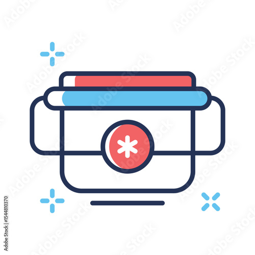 Here is a premium outline icon of emergency kit