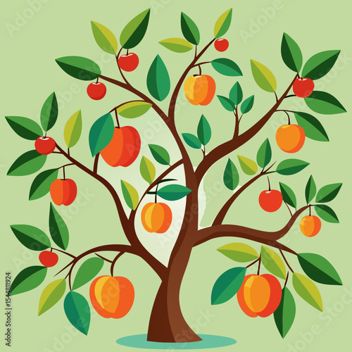 orange tree with apples